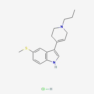 molecular formula C17H23ClN2S B12747631 1H-Indole, 5-(methylthio)-3-(1-propyl-1,2,3,6-tetrahydro-4-pyridinyl)-, monohydrochloride CAS No. 109793-72-8