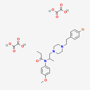 1-(2-Methyl-2-(N-propionyl-p-methoxyphenylamino)ethyl)-4-(p-bromophenethyl)piperazine oxalate