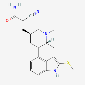 Ergoline-8-propionamide, alpha-cyano-6-methyl-2-(methylthio)-, (8-beta)-