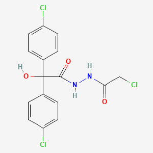 Benzeneacetic acid, 4-chloro-alpha-(4-chlorophenyl)-alpha-hydroxy-, 2-(chloroacetyl)hydrazide