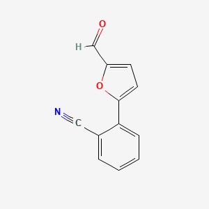 B1274769 2-(5-Formyl-2-furyl)benzonitrile CAS No. 299442-23-2