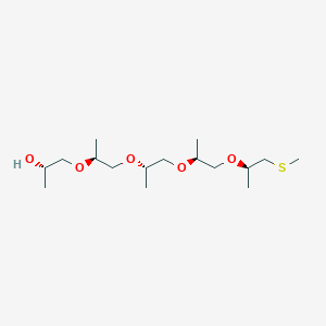 molecular formula C16H34O5S B12747702 4,7,10,13-Tetraoxa-16-thiaheptadecan-2-ol, 5,8,11,14-tetramethyl- CAS No. 72187-31-6