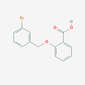molecular formula C14H11BrO3 B1274787 2-[(3-溴苄基)氧基]苯甲酸 CAS No. 743453-43-2