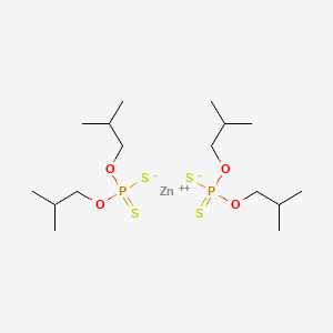 molecular formula C16H36O4P2S4Zn B12748019 Zinc bis(O,O-diisobutyl) bis(dithiophosphate) CAS No. 68457-79-4