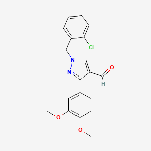 B1274807 1-(2-chlorobenzyl)-3-(3,4-dimethoxyphenyl)-1H-pyrazole-4-carbaldehyde CAS No. 590357-02-1