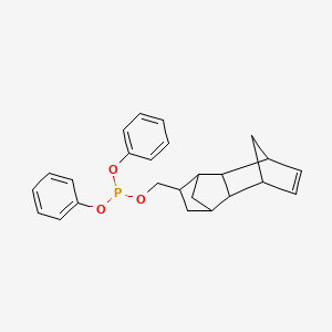 molecular formula C25H27O3P B12748130 diphenyl 4-tetracyclo[6.2.1.13,6.02,7]dodec-9-enylmethyl phosphite CAS No. 71002-28-3