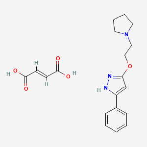 3-Phenyl-5-pyrrolidinoethoxy-pyrazole maleate