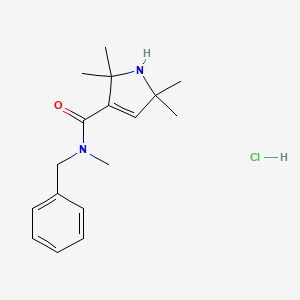 1H-Pyrrole-3-carboxamide, 2,5-dihydro-N,2,2,5,5-pentamethyl-N-(phenylmethyl)-, monohydrochloride