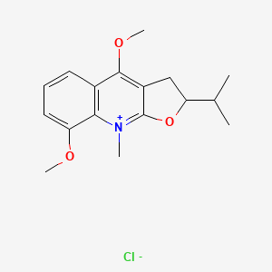 2,3-Dihydro-4,8-dimethoxy-9-methyl-2-(1-methylethyl)furo(2,3-b)quinolinium chloride