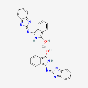 Cobalt, bis(3-((1H-benzimidazol-2-yl-kappaN3)amino)-1H-isoindol-1-onato-kappaN2)-, (T-4)-