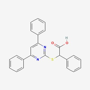 alpha-((4,6-Diphenyl-2-pyrimidinyl)thio)benzeneacetic acid