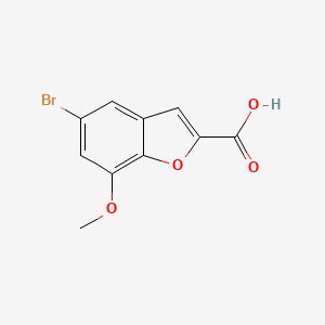 molecular formula C10H7BrO4 B1274824 5-溴-7-甲氧基-1-苯并呋喃-2-羧酸 CAS No. 20037-37-0
