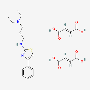 molecular formula C24H31N3O8S B12748247 (E)-but-2-enedioic acid;N',N'-diethyl-N-(4-phenyl-1,3-thiazol-2-yl)propane-1,3-diamine CAS No. 118679-02-0