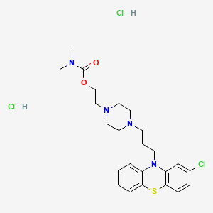 1-Piperazineethanol, 4-(3-(2-chloro-10-phenothiazinyl)propyl)-, dimethylcarbamate (ester), dihydrochloride