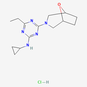 N-Cyclopropyl-4-ethyl-6-(8-oxa-3-azabicyclo(3.2.1)oct-3-yl)-1,3,5-triazin-2-amine HCl