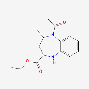 Ethyl 5-acetyl-4-methyl-2,3,4,5-tetrahydro-1H-1,5-benzodiazepine-2-carboxylate