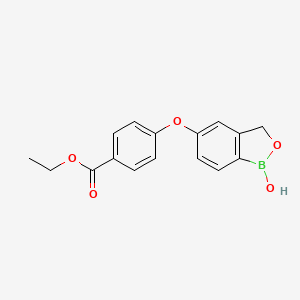 molecular formula C16H15BO5 B12748334 4Xge7PE33B CAS No. 1187187-14-9