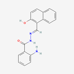 Benzoic acid, 2-amino-, ((2-hydroxy-1-naphthalenyl)methylene)hydrazide