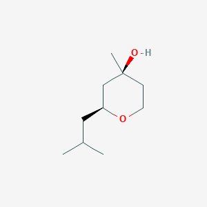 molecular formula C10H20O2 B12748382 2-Isobutyl-4-methyltetrahydropyran-4-ol, (2S,4S)- CAS No. 724776-63-0