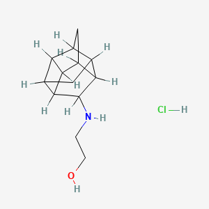 molecular formula C13H20ClNO B12748426 8-(2-Hydroxyethyl)pentacyclo(5.4.0.0(sup 2,6).0(sup 3,10).0(sup 5,9))undecane hydrochloride CAS No. 136375-81-0