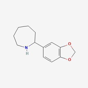 molecular formula C13H17NO2 B1274852 2-(1,3-Benzodioxol-5-YL)-azepane CAS No. 383130-37-8