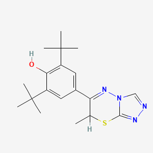 Phenol, 2,6-bis(1,1-dimethylethyl)-4-(7-methyl-7H-1,2,4-triazolo(3,4-b)(1,3,4)thiadiazin-6-yl)-