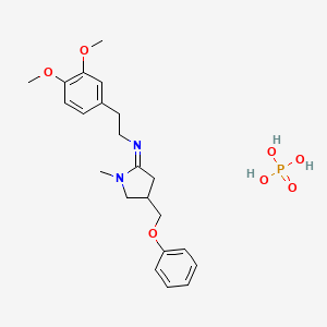 1-Methyl-4-phenoxymethyl-2-(3',4'-dimethoxyphenethylimino)pyrrolidine phosphate