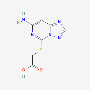 Acetic acid, ((7-amino-(1,2,4)triazolo(1,5-c)pyrimidin-5-yl)thio)-