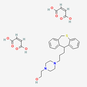 molecular formula C31H38N2O9S B12748637 (Z)-but-2-enedioic acid;2-[4-[3-(6,11-dihydrobenzo[c][1]benzothiepin-11-yl)propyl]piperazin-1-yl]ethanol CAS No. 93696-48-1