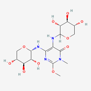 4(3H)-Pyrimidinone, 2-methoxy-3-methyl-6-(alpha-D-xylopyranosylamino)-5-(D-xylopyranosylamino)-