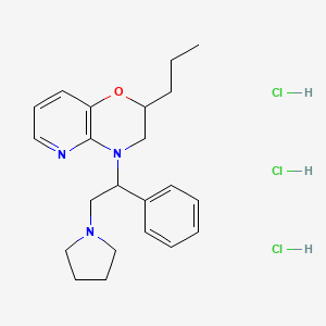 2H-Pyrido(3,2-b)-1,4-oxazine, 3,4-dihydro-4-(1-phenyl-2-(1-pyrrolidinyl)ethyl)-2-propyl-, trihydrochloride