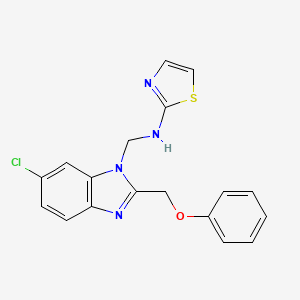 Benzimidazole, 6-chloro-2-phenoxymethyl-1-((2-thiazolylamino)methyl)-