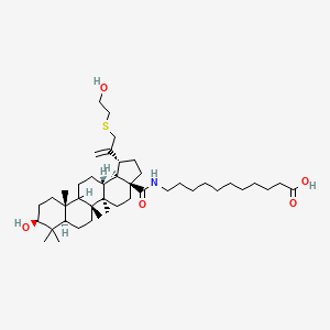 N-(3beta-Hydroxy-30-((2'-hydroxyethyl)thio)lup-20(29)-en-28-oyl)-11-aminoundecanoic acid