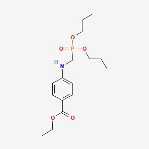 Benzoic acid, 4-(((dipropoxyphosphinyl)methyl)amino)-, ethyl ester