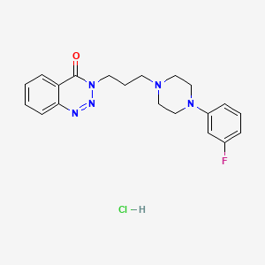 1,2,3-Benzotriazin-4(3H)-one, 3-(3-(4-(3-fluorophenyl)-1-piperazinyl)propyl)-, monohydrochloride