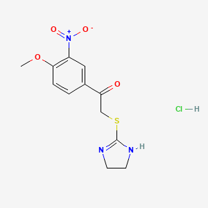 Acetophenone, 2-(2-imidazolin-2-ylthio)-4'-methoxy-3'-nitro-, monohydrochloride