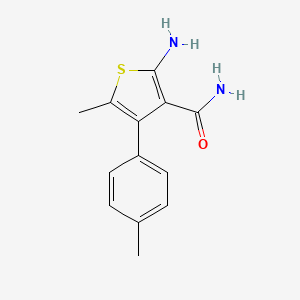 molecular formula C13H14N2OS B1274881 2-Amino-5-methyl-4-(4-methylphenyl)thiophene-3-carboxamide CAS No. 438194-93-5