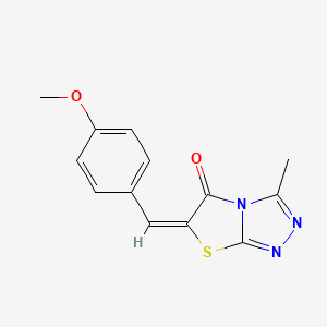 6-((4-Methoxyphenyl)methylene)-3-methylthiazolo(2,3-c)-1,2,4-triazol-5(6H)-one