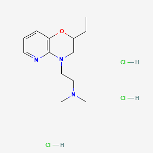 2H-Pyrido(3,2-b)-1,4-oxazine, 3,4-dihydro-4-(2-(dimethylamino)ethyl)-2-ethyl-, trihydrochloride