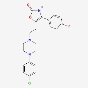 2(3H)-Oxazolone, 5-(2-(4-(4-chlorophenyl)-1-piperazinyl)ethyl)-4-(4-fluorophenyl)-