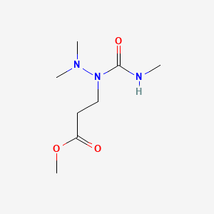 Propanoic acid, 3-(2,2-dimethyl-1-((methylamino)carbonyl)hydrazino)-, methyl ester