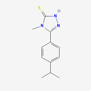 molecular formula C12H15N3S B1274893 5-(4-异丙苯基)-4-甲基-4H-1,2,4-三唑-3-硫醇 CAS No. 669729-28-6