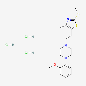 Piperazine, 1-(2-methoxyphenyl)-4-(2-(4-methyl-2-(methylthio)-5-thiazolyl)ethyl)-, trihydrochloride