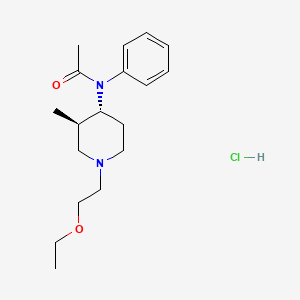 Acetamide, N-(1-(2-ethoxyethyl)-3-methyl-4-piperidinyl)-N-phenyl-, monohydrochloride, trans-