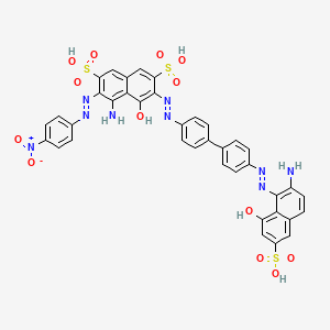 4-Amino-6-((4'-((2-amino-8-hydroxy-6-sulfo-1-naphthyl)diazenyl)(1,1'-biphenyl)-4-yl)diazenyl)-5-hydroxy-3-((4-(hydroxy(oxido)amino)phenyl)diazenyl)-2,7-naphthalenedisulfonic acid