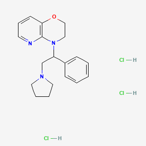 2H-Pyrido(3,2-b)-1,4-oxazine, 3,4-dihydro-4-(1-phenyl-2-(1-pyrrolidinyl)ethyl)-, trihydrochloride