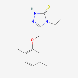 molecular formula C13H17N3OS B1274898 5-[(2,5-二甲基苯氧基)甲基]-4-乙基-4H-1,2,4-三唑-3-硫醇 CAS No. 588673-86-3