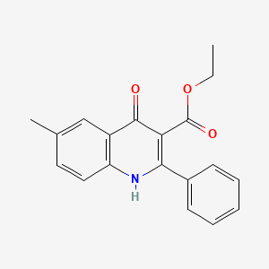 3-Quinolinecarboxylic acid, 4-hydroxy-6-methyl-2-phenyl-, ethyl ester