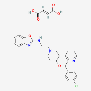 2-(2-(4-((4-Chlorophenyl)-2-pyridylmethoxy)-1-piperidyl)ethylamino)benzoxazole fumarate