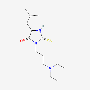 molecular formula C14H27N3OS B12748997 3-(3-(Diethylamino)propyl)-5-isobutyl-2-thiohydantoin CAS No. 86503-23-3